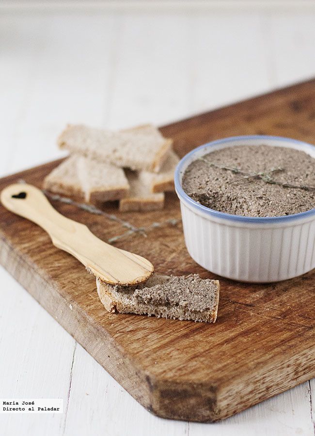 receta paté vegano de champiñones y nueces